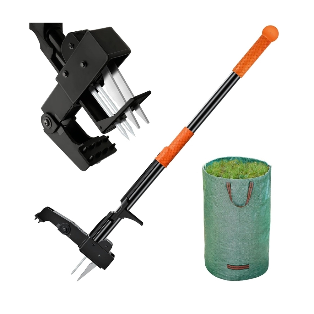 Garden Weeder Tool with Orange Handle